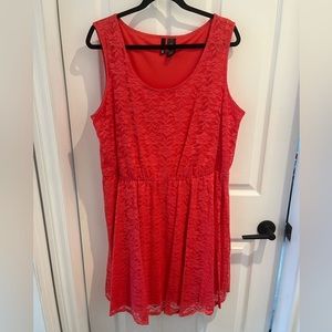 Lace coral dress 3x